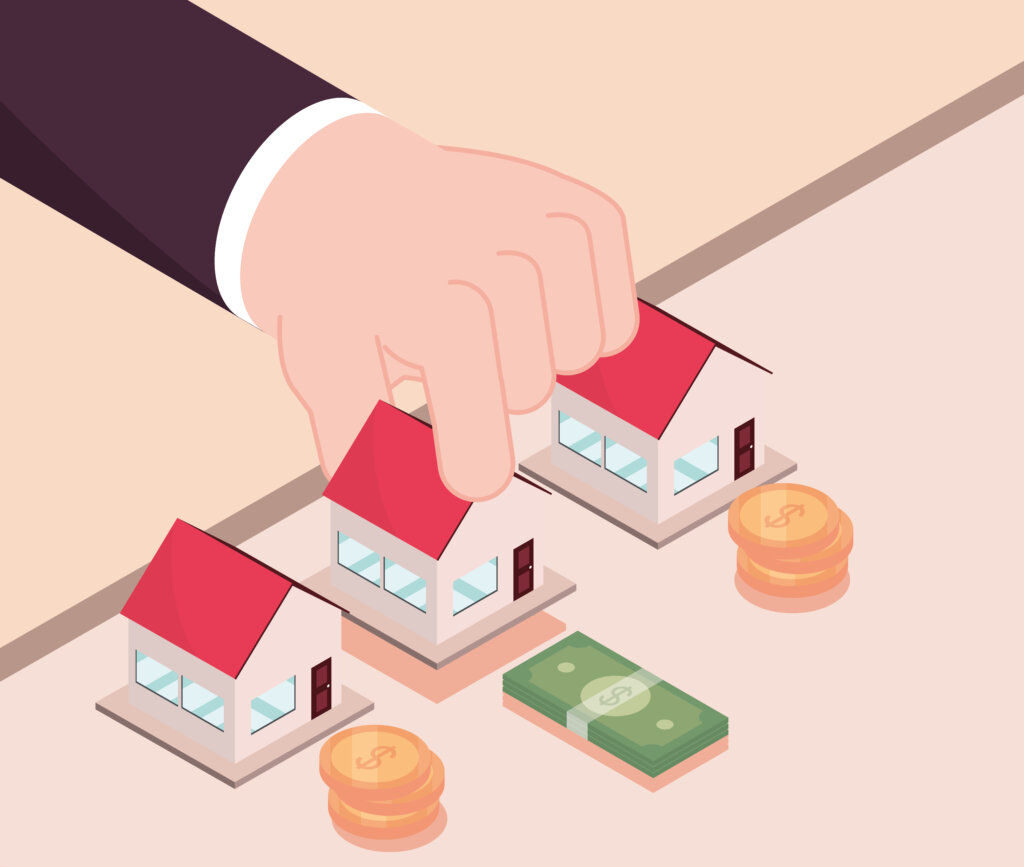 hand picking a house