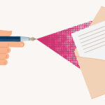 Hand writing on a letter