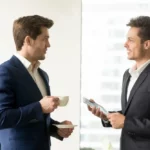 Two men having a conversation