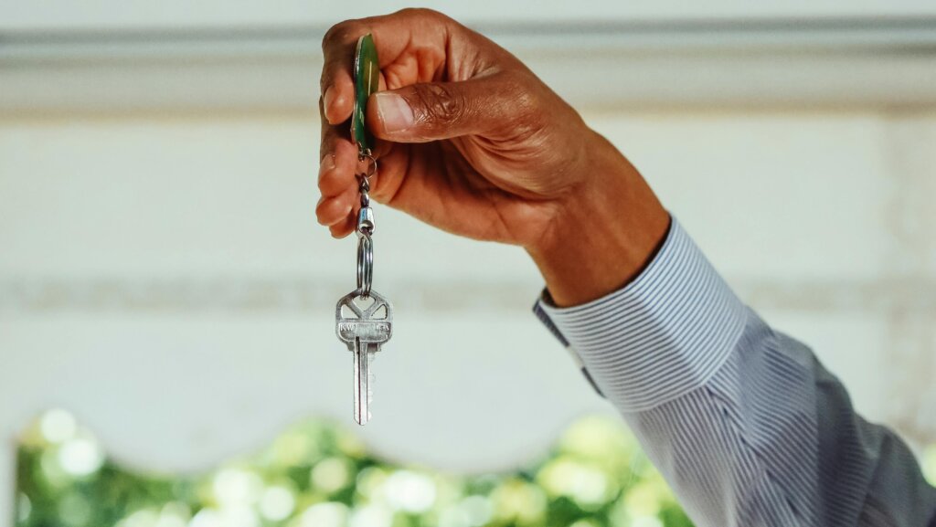Man holding a key