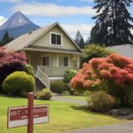 hood river oregon houses on a tree lined street with mt hood in the background we buy houses