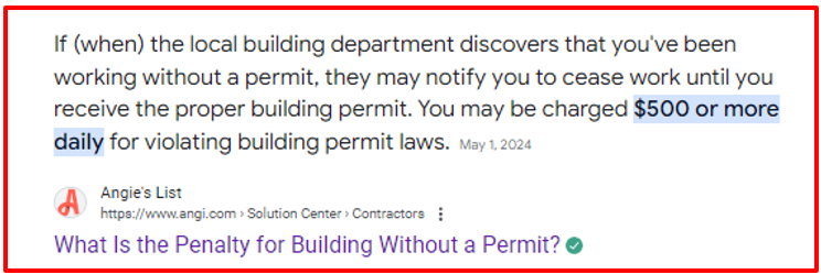 sell a house without building permits