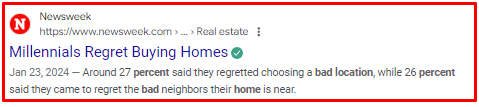 a sign that i purchases the wrong house