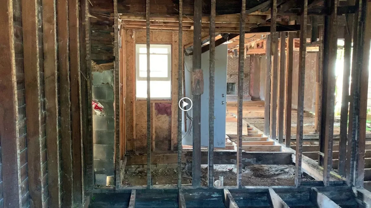 During renovation: Foundation work and pier installation on MLK Blvd, Lexington KY