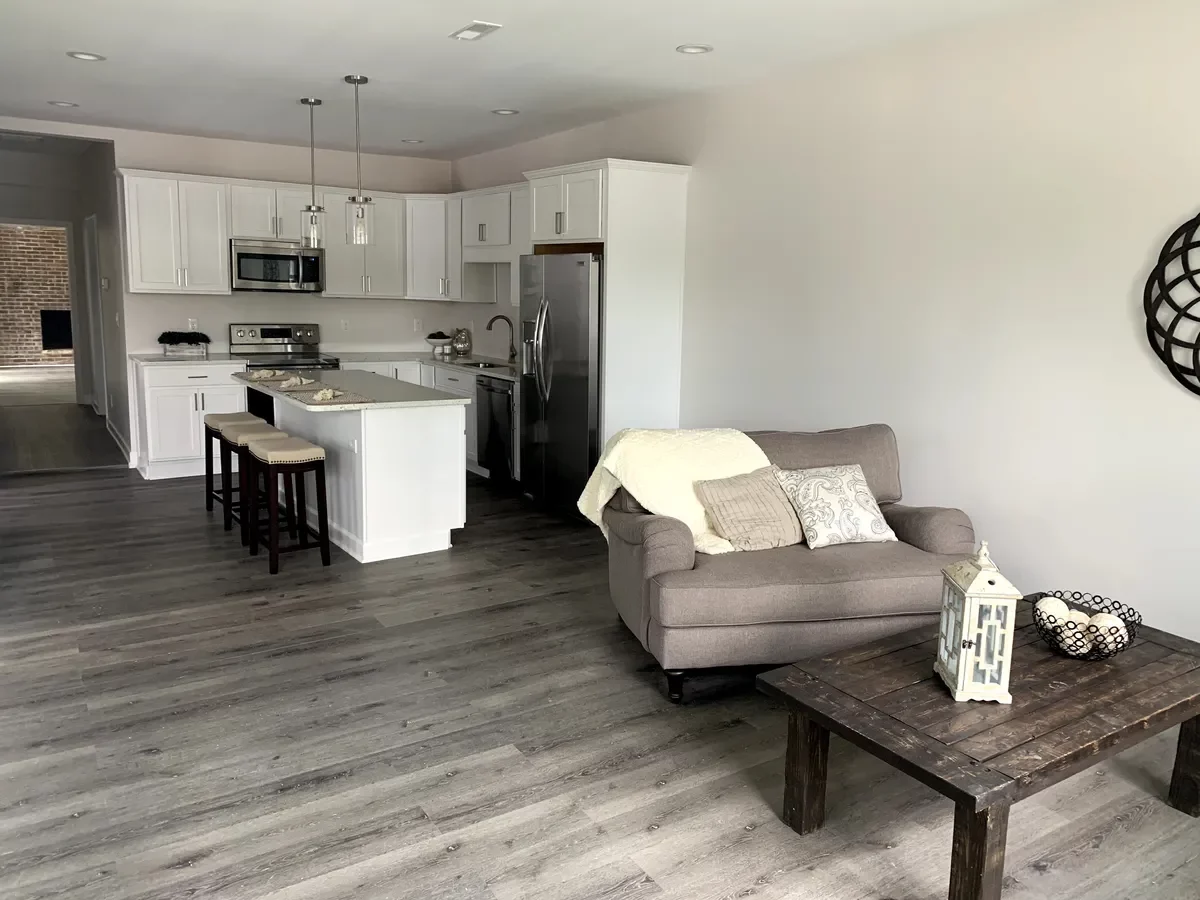 After: Renovated open living area in MLK Blvd home, Lexington KY