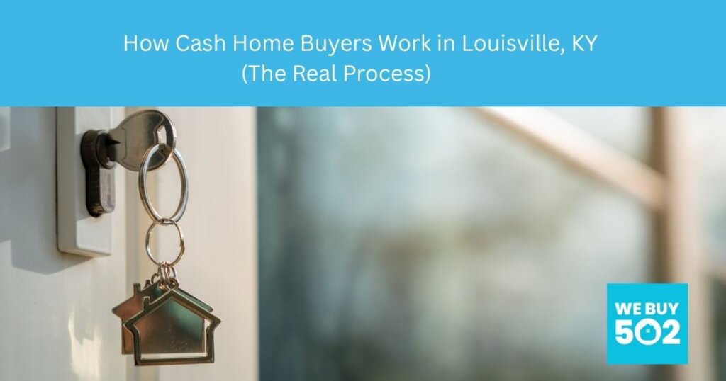 Cash home buyer meeting with Louisville homeowner to explain the selling process