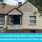 Unpermitted room addition on a Louisville Kentucky home showing construction without permits