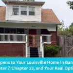 Louisville Kentucky homeowner reviewing bankruptcy paperwork and considering options for their home
