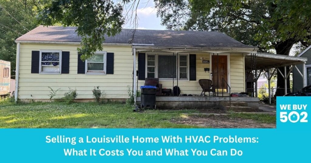 Aging HVAC unit outside a Louisville Kentucky home in need of replacement