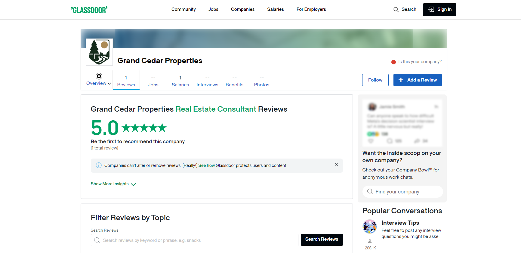 Glassdoor-review