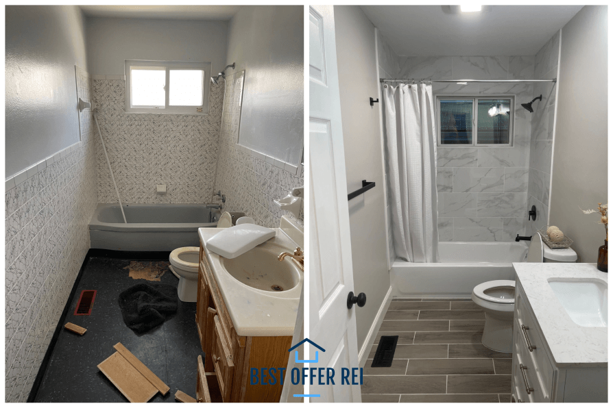 Cleveland Ohio Bathroom Before and After Remodel We buy houses as is in ohio