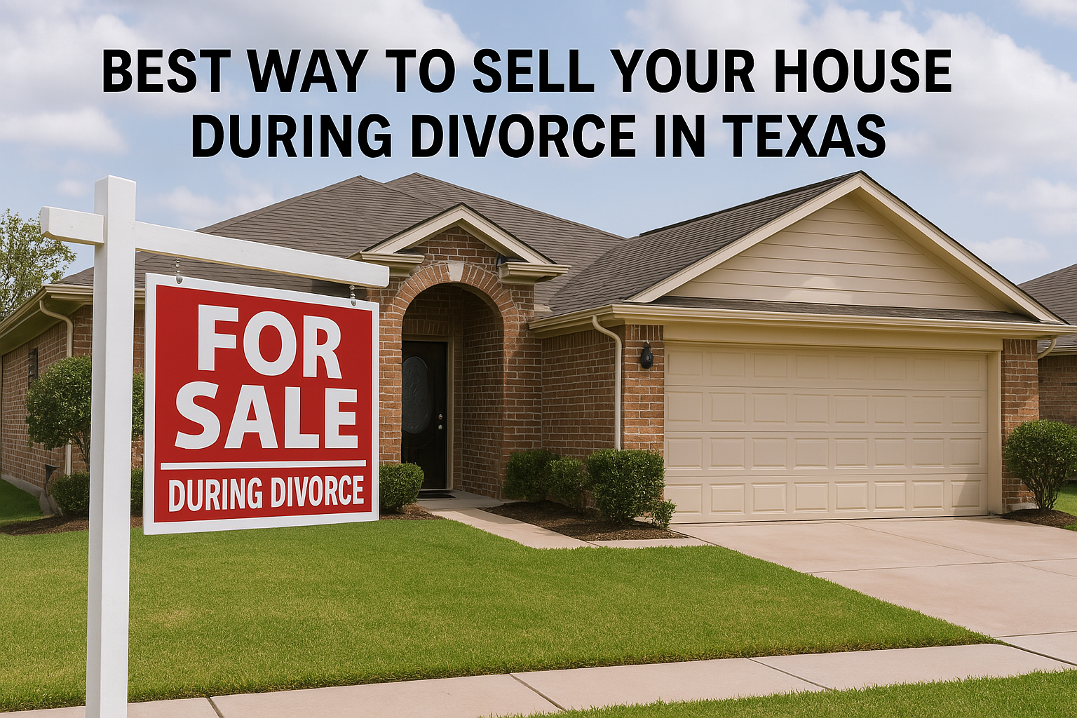 Sell Your House During Divorce In Texas