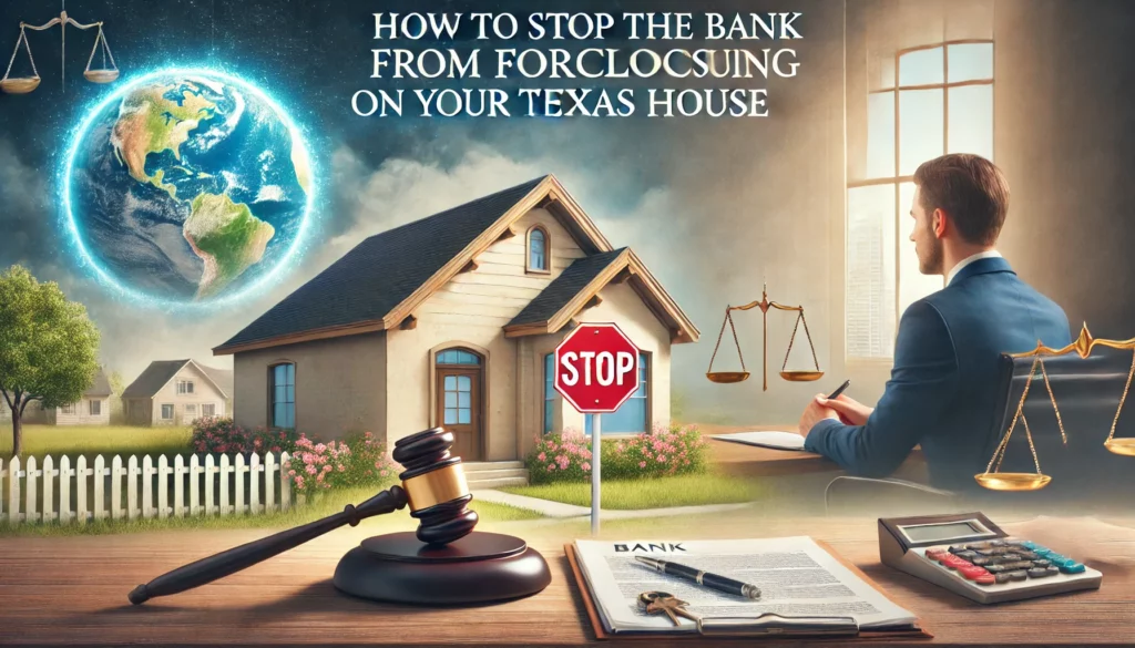 Stop Bank Foreclosure On Your Texas House
