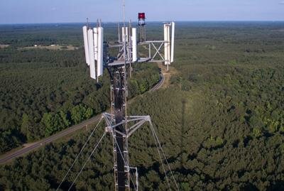 Cool drone cell tower photo