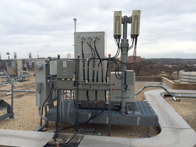 Rooftop cell site antennas equipment platform