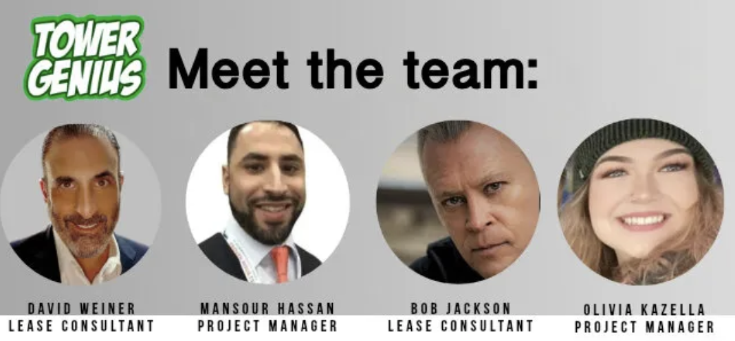 Tower Genius: Meet the team, David, Mansour, Bob and Olivia.