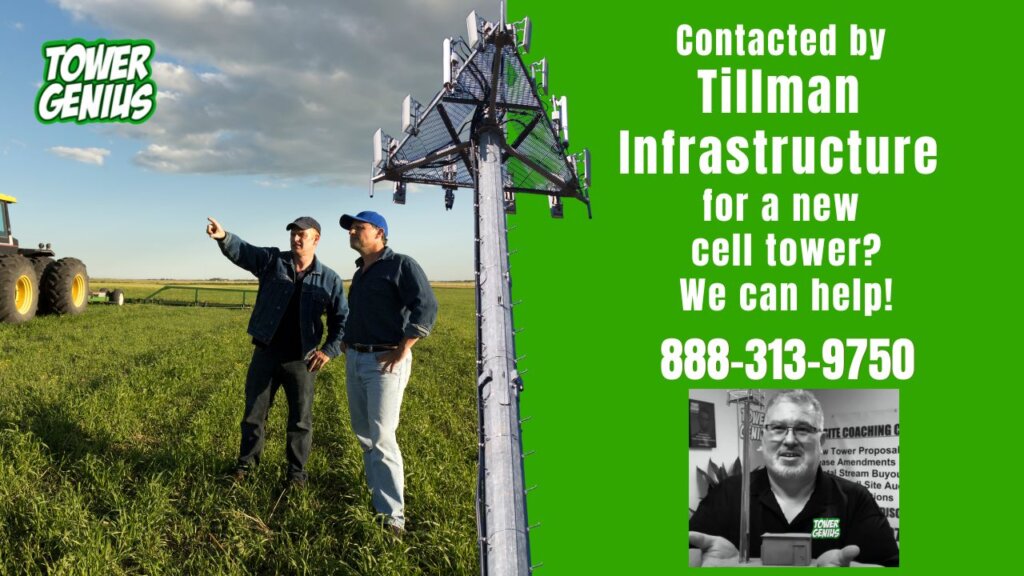 Tower Genius LLC is the consultant who can help you with your Tillman Infrastructure cell tower lease  questions. 