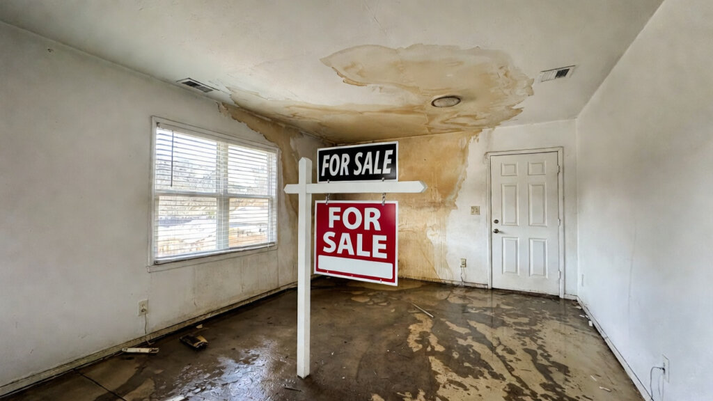 Flood damaged house for sale Sacramento County