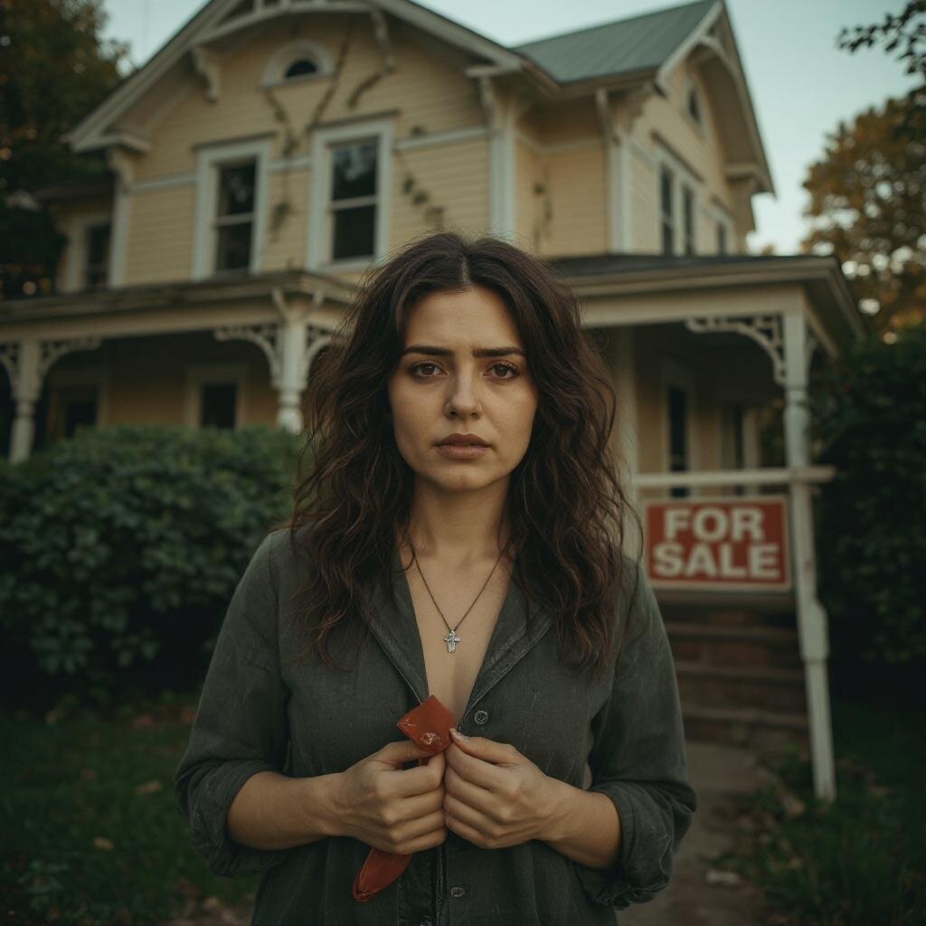A young woman worried about an inherited home she can't sell