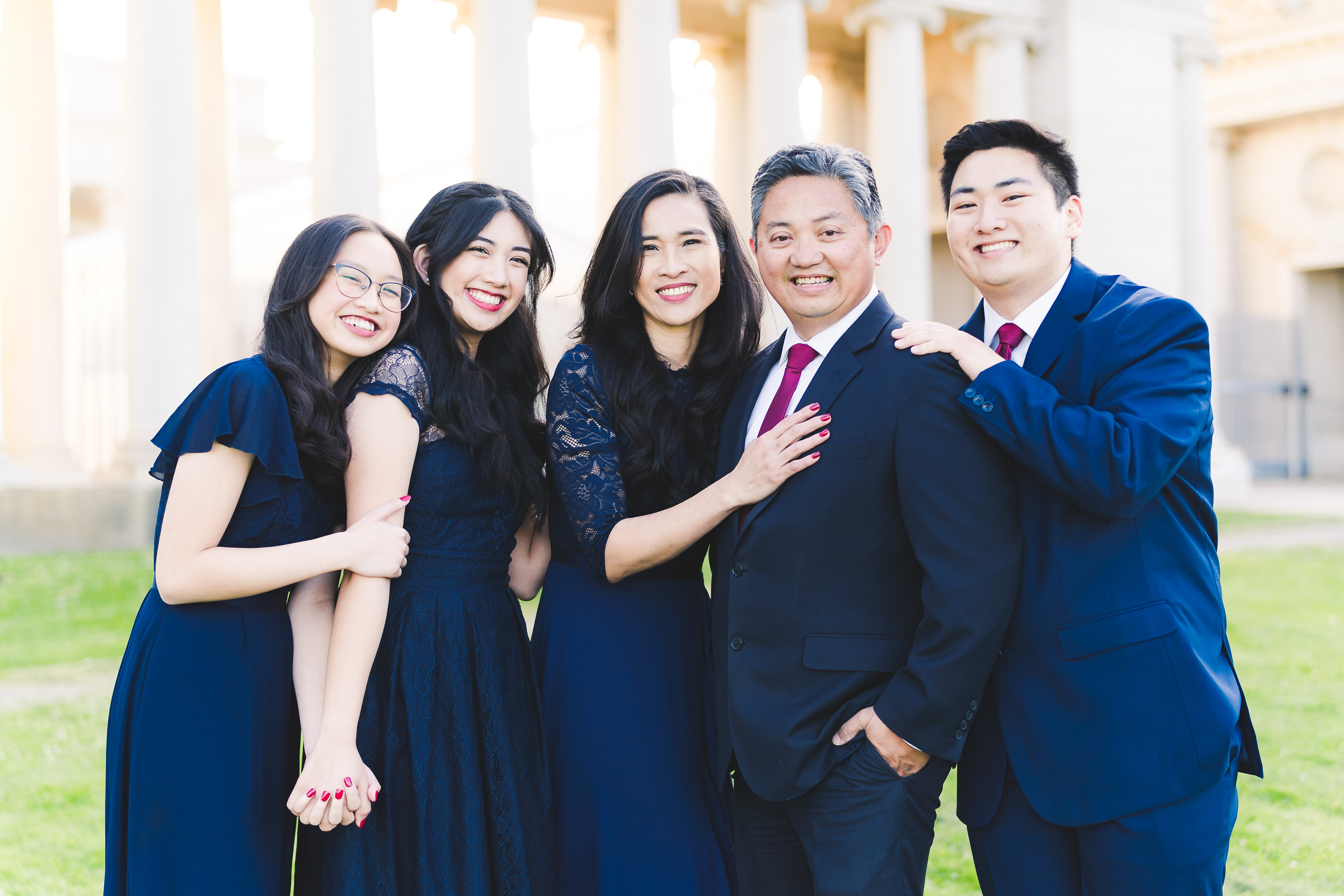 Brian Atizado with his family