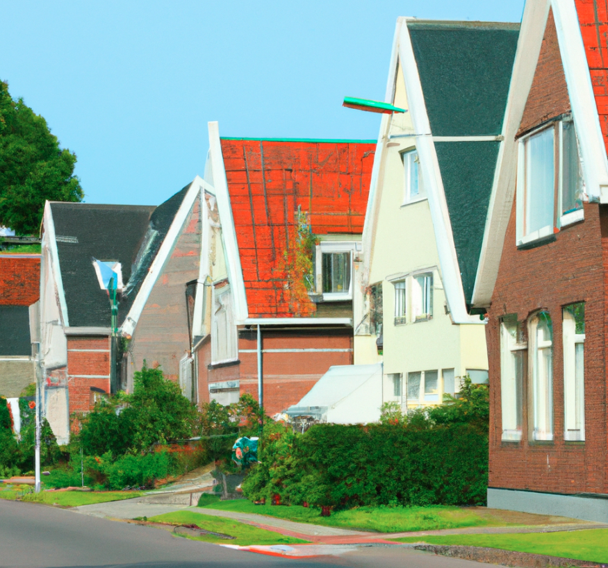 A row of houses, each one with its own unique character