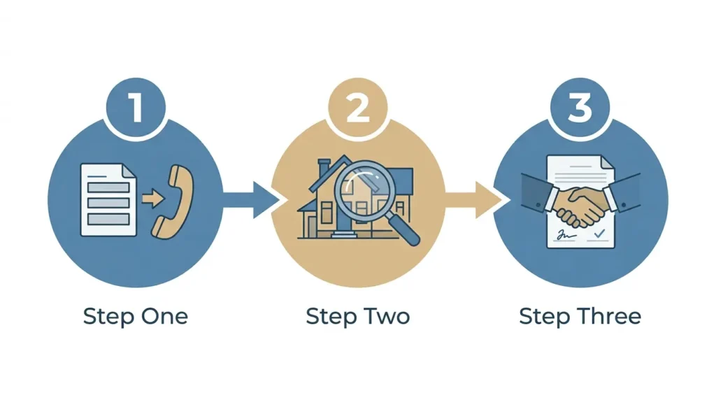 Three-step process for selling a Panama City property as-is to a cash buyer