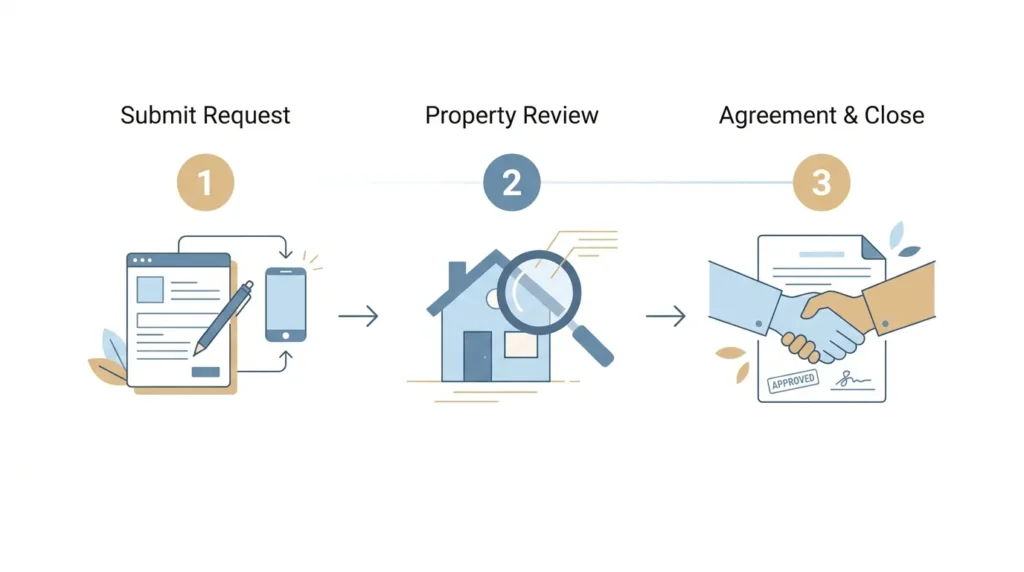 Three-step process for selling a Panama City Beach property as-is to a cash buyer