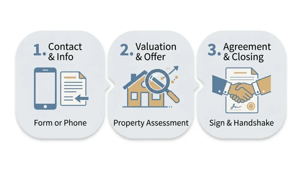 Three-step process for selling a Panama City Beach property as-is to a cash buyer