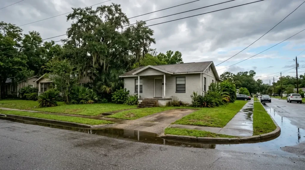 Panama City Florida home exterior illustrating FEMA 50 percent rule Bay County Florida