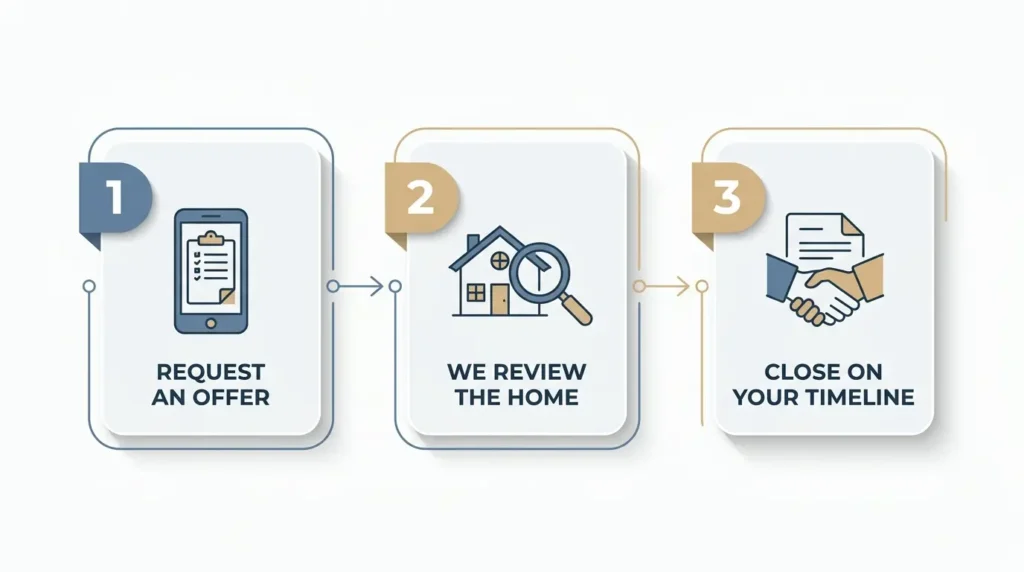 Three-step process for selling a Panama City property as-is to a cash buyer