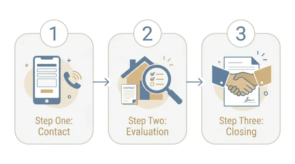 Three-step process for selling a Panama City property as-is to a cash buyer