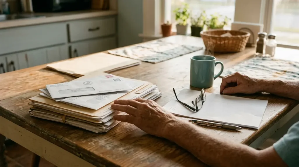 Homeowner reviewing paperwork related to Florida hurricane deductible how much will I pay in Panama City, Florida
