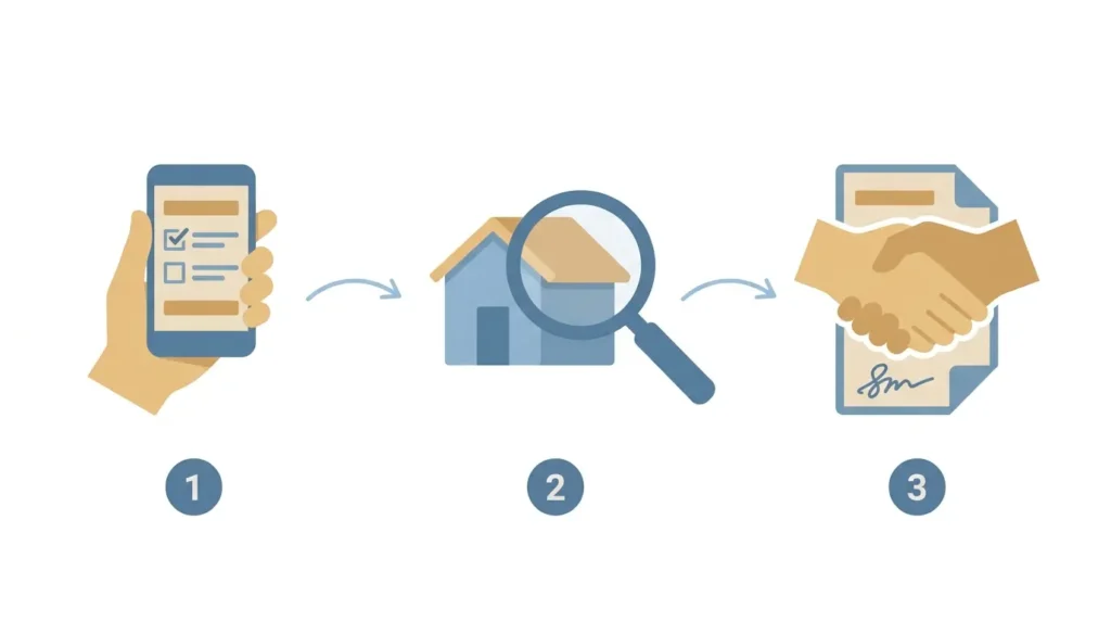 Three-step process for selling a Pensacola property as-is to a cash buyer