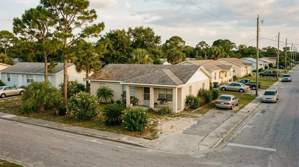 Fort Walton Beach Florida home exterior illustrating roof age Florida insurance sell house