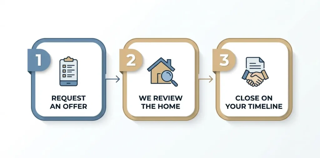 Three-step process for selling a Milton property as-is to a cash buyer