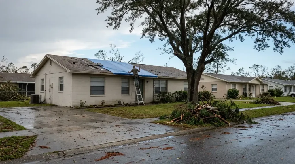 Panama City Florida home exterior illustrating repair or sell after hurricane damage Florida