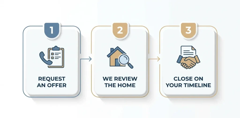 Three-step process for selling a Panama City property as-is to a cash buyer