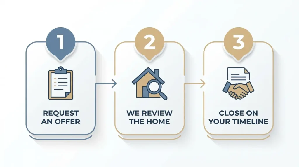 Three-step process for selling a Pensacola property as-is to a cash buyer