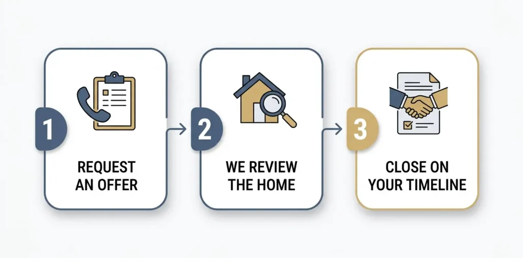 Three-step process for selling a Lynn Haven property as-is to a cash buyer