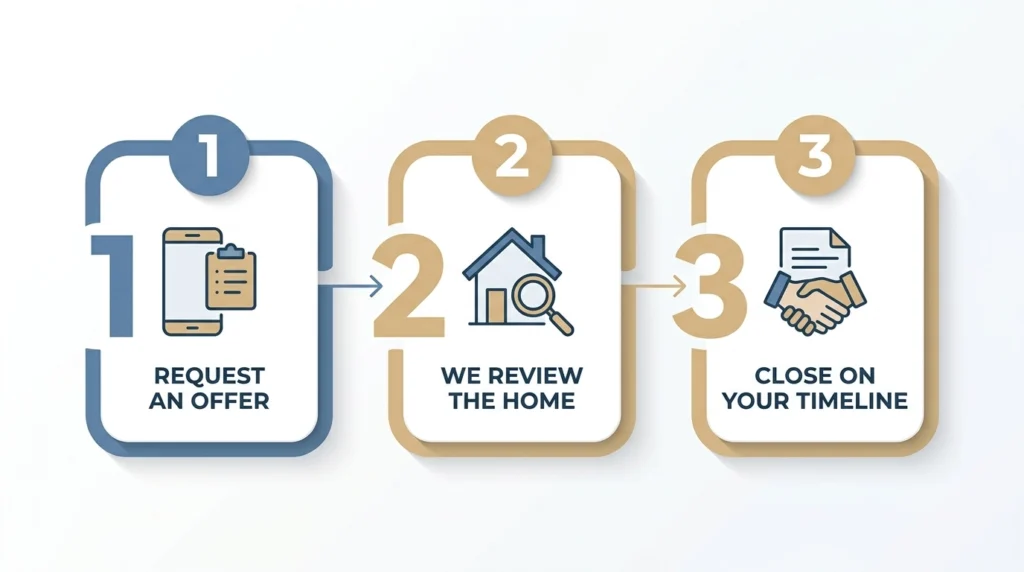 Three-step process for selling a Mexico Beach property as-is to a cash buyer