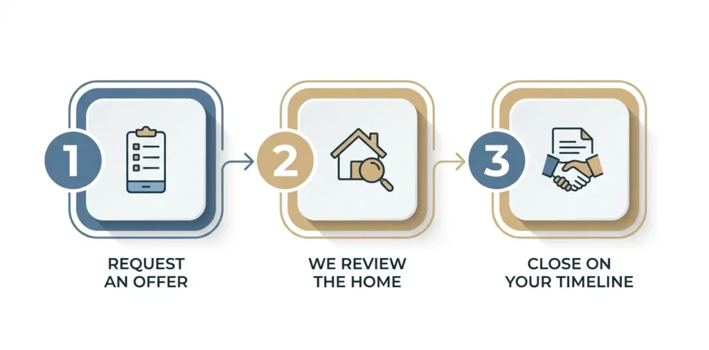 Three-step process for selling a Pensacola property as-is to a cash buyer