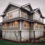Washington home with visible cracks in the foundation and settling issues