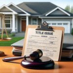 Washington property with legal documents and a red “cloud on title” stamp overlay