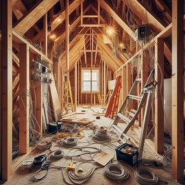 Washington home with a partially finished basement and exposed wires, showing signs of unpermitted renovation