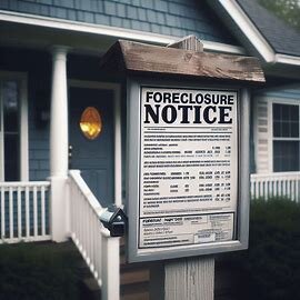 foreclosure notice at a front door