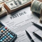 Worried Everett homeowner reading mortgage past due notice