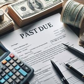 Worried Everett homeowner reading mortgage past due notice