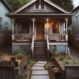 A dated home in Central Tacoma WA with peeling paint and worn trim
