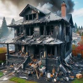 Everett house with fire and roof damage awaiting repairs