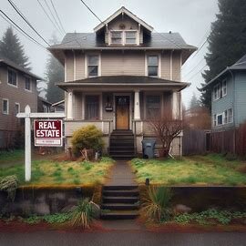 Tacoma WA home for sale during divorce with a “For Sale” sign in the yard